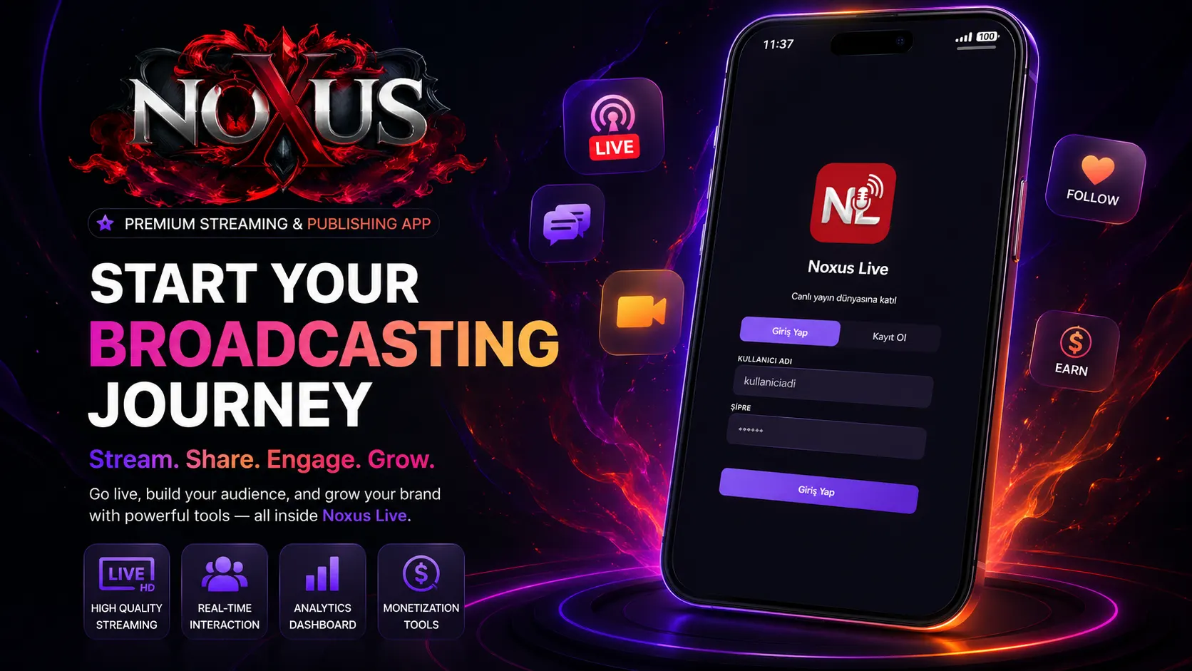 Noxus - Noxus Live Stream App